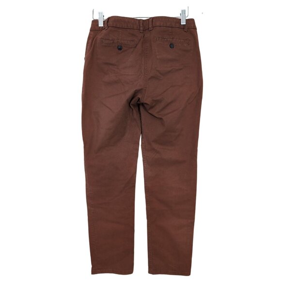 Boden Chino Pants Womens 6 Brown Straight Leg Mid Rise Flat Front Preppy Classic - Picture 2 of 12